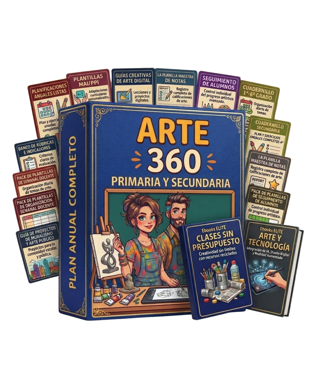 MEGAPACK ARTE 360: 6 Tomos Primaria + 6 Tomos Secundaria + 6 Bonus + Clasis sin presupuesto + Tecnología